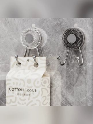 平时家里各种壁挂纸巾、洗脸巾都可以用这种吸盘 #双头挂钩  上墙收纳就挺特别方便,关键吸盘的还能随意更换位置,不伤墙面不留胶 #挂钩  #免打孔无痕挂钩