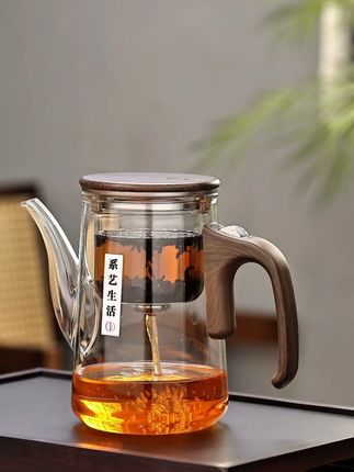 2025新款磁吸泡茶壶飘逸杯高端茶水分离玻璃内胆泡茶按压式茶 #飘逸杯 #泡茶壶 #茶具