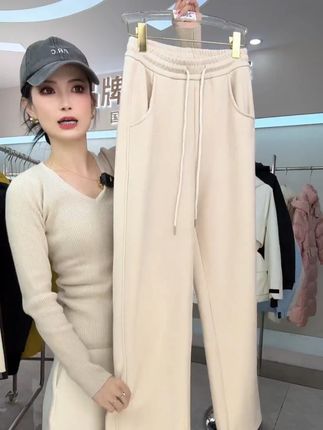 【羊毛蚕丝】秋冬加绒加厚时尚休闲宽松外穿保暖百搭香蕉阔腿裤 #百搭裤子 #女装 #品质女装 #谁穿谁好看 #新款来袭