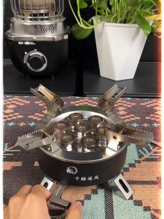 【卡酷逐风七星炉】户外猛火便携露营野炊防风炉煤气燃气灶具炉灶#户外炉灶 #露营装备 #便携炉灶 #猛火防风 #卡酷逐风七星炉