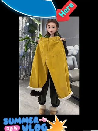 格洛森女秋季新款高腰显瘦加绒加厚气泡裤时尚百搭条绒九分休闲裤#条绒休闲裤 #九分休闲裤 #高腰休闲裤 #加绒休闲裤 #加厚气泡裤