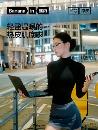 不靠厚度做保暖,只靠面料做锁温,airwarm科技锁温技术! #蕉内 #蕉内热皮 #蕉内肌底衣