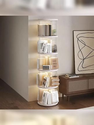 安家日记居家好物书架落地置物架360度旋转移动书柜书房收纳架 #收纳柜 解决了所有收纳烦恼 #居家好物 #储物柜