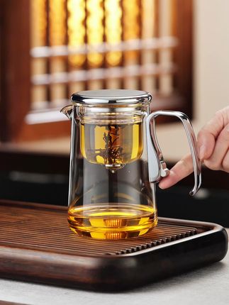 飘逸泡茶杯玻璃懒人磁吸泡茶器茶水分离茶壶茶杯茶盘茶具#召唤茶友 #茶具 #今天你喝茶了吗 #陶福气