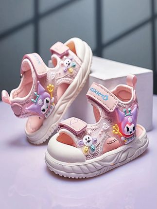 女童包头凉鞋亮灯夏季新款儿童鞋中小童沙滩鞋软底运动公主高能感#童鞋