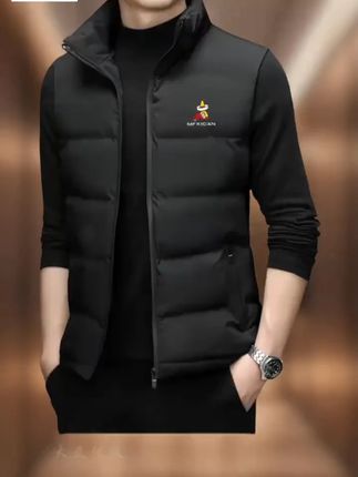 稻草人秋冬季马甲男士休闲运动立领时尚轻便马甲保暖背心男黑色  #品质男装  #马甲  #男士马甲  #男士外套  #秋冬穿搭
