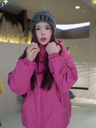 雅鹿软壳冲锋衣羽绒服男女同款