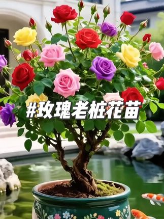 精品玫瑰老桩,新手小白都能种植# 现在正是栽种玫瑰的季节 #爱生活爱养花 #玫瑰花 #玫瑰老桩 #阳台小院均可种植