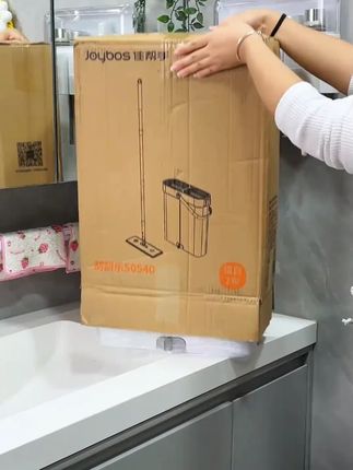 窄缝易收纳的平板拖把你见过吗,好用还不占地 #免手洗拖把 #好物推荐 #拖把