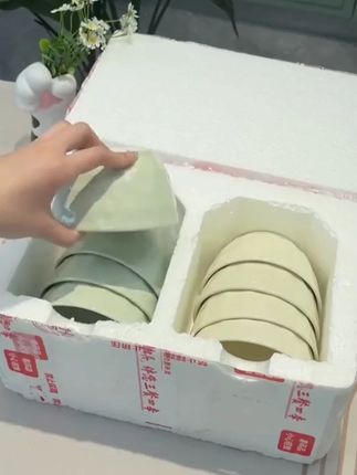 芬利兰【10个装】釉下彩石纹10个碗陶瓷家用米饭碗-2#芬利兰陶瓷碗 #米饭碗套装 #釉下彩石纹碗 #家用陶瓷碗 #10个装碗