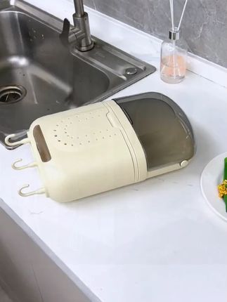 老婆挑的这款筷子筒沥水收纳盒太赞了!厨房利落又卫生,价格还特亲民#好物推荐🔥 #收纳整理