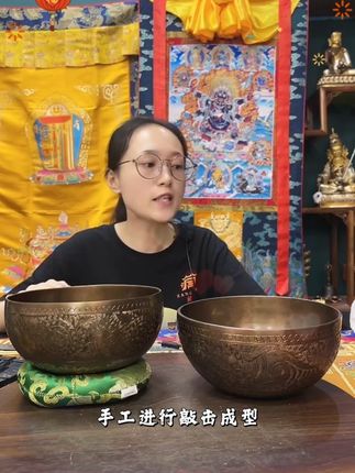 雕花钵 #非遗文化 #藏传文化 #颂钵 #雕花
