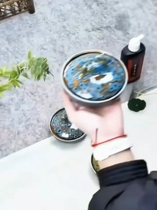 双圈保湿防蒸发不干墨砚台毛笔笔搁带盖墨盒墨汁专用砚台古艺墨碟#墨砚台 #保湿墨砚 #毛笔用具 #书画用品 #带盖墨盒