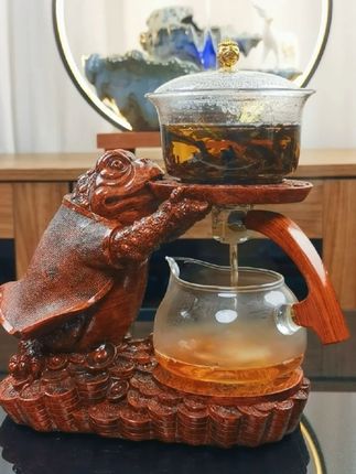 整套懒人磁吸出水自动玻璃茶具套装高端全套简约泡茶壶茶杯