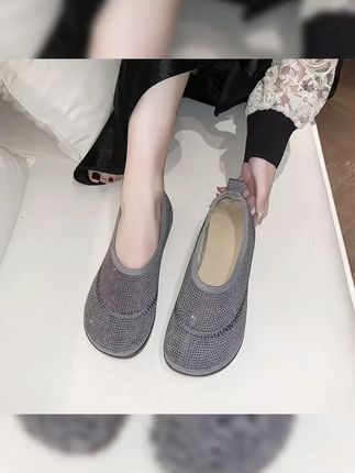 玛丽珍磨砂软底满钻软面一脚蹬百搭休闲鞋 #玛丽珍磨砂软底软面一脚蹬百搭气质 #休闲鞋 #穿出高级感 #夏季必备 #女鞋