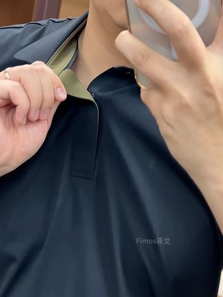 看起来就很有品质的圆弧领polo是很多大老板的不二之选#穿出高级感 #品质男装 #时尚又百搭 ET88