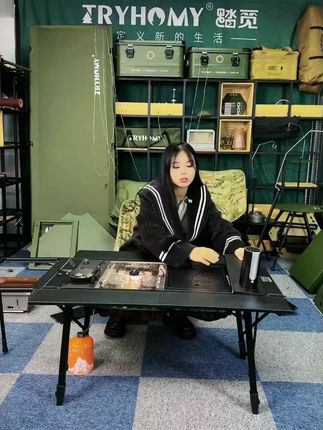 Tryhomy户外全新四片大桌铝合金多人大桌多功能折叠便携餐桌#户外装备 #折叠餐桌 #铝合金桌子 #多功能桌子 #Tryhomy