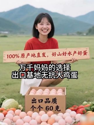现在刚好有省钱,真正出口品质无抗大鸡蛋,保证个个都有60克 原产地出口基地直发,顺丰送上门! #鸡蛋 媲美#特大号鸡蛋 #土鸡蛋 #正宗土鸡蛋 #家庭必备半成品食物