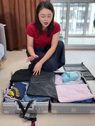看看我这个24寸的漫游行李箱能装多少行李 #行李箱 #旅行箱 #拉杆箱 #漫游行李箱