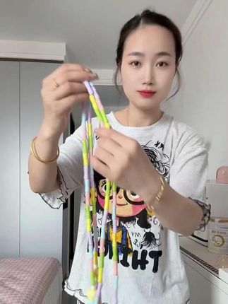 361度儿童竹节跳绳小学生幼儿园初学专用一年级软珠可写名字绳子 #儿童竹节跳绳 #运动 #推荐