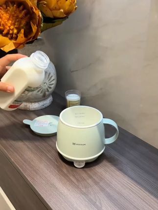 磨客热牛奶神器办公室一人养生杯家用多功能电热奶杯早餐杯