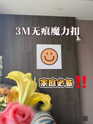 原来朋友家的画都是这样挂上去的!难怪不伤害墙壁!#3M魔力贴#家居好物#不伤墙