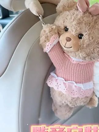 车载纸巾挂袋! #车载抽纸盒  #挂式纸巾盒  #车内好物推荐