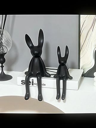 亚居良品/YaJu 北欧风哑光陶瓷长耳兔摆件客厅玄关摆件工艺品#家居摆件 #北欧风 #陶瓷摆件 #长耳兔 #客厅装饰