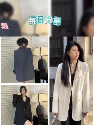 春秋爆款!韩版小众设计女西装,宽松后开叉超休闲 #后开叉西服 #春秋女西装 #韩版小众风 #新款女西服 #宽松西装外套