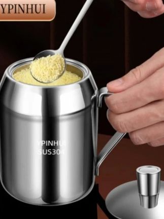 304不锈钢调料罐盐罐大容量家用佐料调味盒辣椒油罐带盖调味瓶 #好物推荐🔥 #厨房好物 #视频同款在橱窗 #家用必备 #种草好物