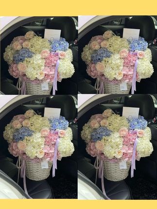 东方家新款仿藤手工编织抱抱花篮花店diy花束花艺资材手工抱抱桶