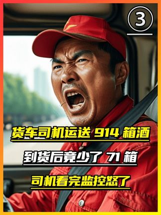 货车司机运送914箱酒,到货后竟少了71箱,司机看完监控怒了