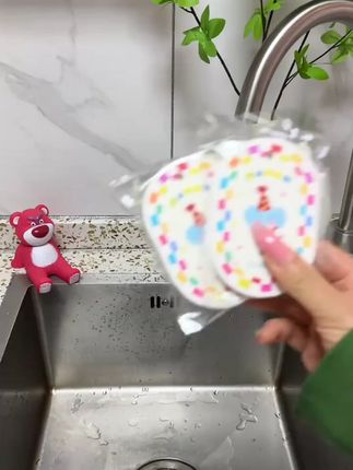 木浆海绵擦多巴胺洗碗海绵双面速干吸水不沾油去污可爱海绵#木浆海绵 #厨房好物 #洗碗海绵 #好物推荐🔥 #吸水