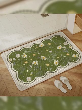 沐浴必备!浴室吸水地垫,快速吸水,防滑又安全!,相关话题  #吸水防滑 #家居好物 #安全家居 #浴室地垫 #防滑垫