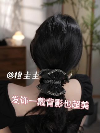 发饰一戴背影也超美 #发饰 #橙圭圭 #丸子夹