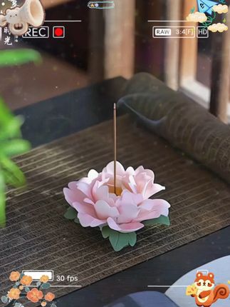 顶先 陶瓷捏花线香插茶道摆件 #香插 #陶瓷香插 #茶道摆件 #线香香插