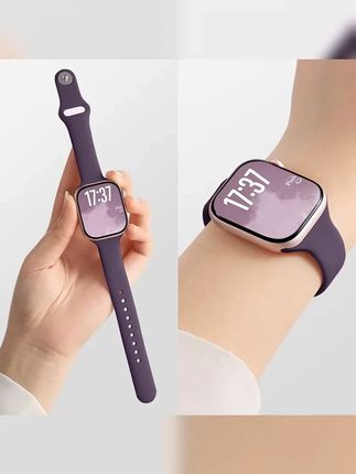 苹果手表表带s10 9 8女款高级小蛮腰硅胶运动夏日透气iwatch