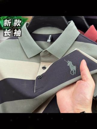 买了这件POLO衫后,我都不敢相信,我也想买一件!超值! #谁穿谁好看 #穿出高级感 #男士polo衫 #长袖t恤