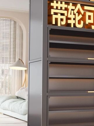 新款带轮可移动鞋柜家用多层大容量收纳钢制置物柜防尘金属鞋架 #大容量鞋柜#可移动鞋柜#防尘鞋柜#多层碳钢鞋柜#结实耐用鞋柜 #新款带轮可移动鞋柜家用多# 鞋架 #鞋柜# 家居好物