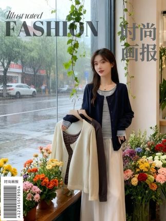 2025秋装新款胖mm大码女韩系假两件显瘦减龄长袖针织上衣 #大码女装 #显瘦穿搭 #气质穿搭 #微胖穿搭 #针织毛衣