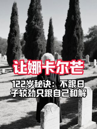 不跟日子较劲,只跟自己和解 122岁的让娜·卡尔芒,是时间追不上的老太太。 #人物故事 #名人名士 #疗愈 #励志 #女性智慧