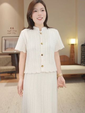 #秋季穿搭 #时尚洋气 #针织套装 #面料柔软舒适 #品质女装