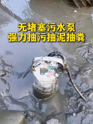 人工花3个小时的活,它3分钟就干完了 #污水泵#淤泥清理 #排污泵#抽粪泵 #水泵厂家