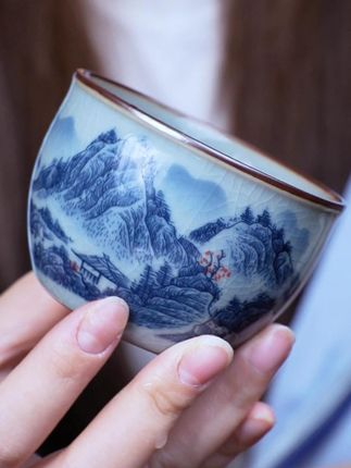 惊艳你的茶桌,景德镇釉里红套装来啦! #景德镇茶具 #瓷器 #泡茶 #茶具 #茶