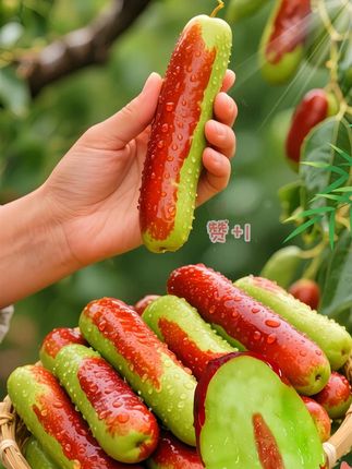 枣子届的“贵族”来自宁夏的灵武长枣,你吃过吗?是长在沙漠边缘,又名“马牙枣”,其果脆甜又多汁,汁水丰富的同时果肉细腻无渣,是不可多得的水果!皮薄肉嫩核小,一口一个阳光脆甜,老人小孩都爱吃!#好吃到停不下来 #灵武长枣 #优质农产品 #脆枣 #口感特别好