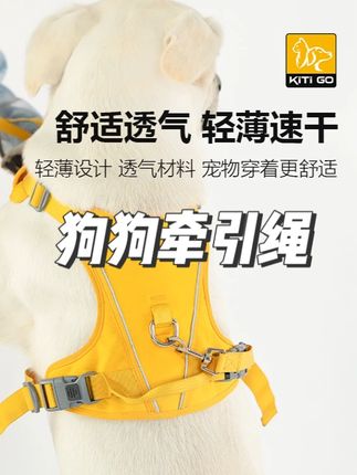 KiTi GO 狗狗牵引绳宠物胸背带 遛狗牵引绳夏季新款防爆 # 狗狗牵引绳 #狗狗牵引绳 #狗狗牵引绳背心式 #狗狗牵引绳透气 #狗狗牵引绳怎么做 #狗狗牵引绳推荐