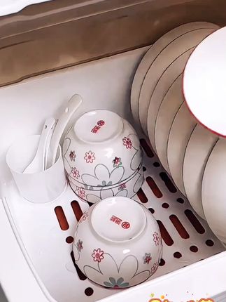 厨房沥水碗柜带盖餐具放碗碟收纳架箱用品家居用抽屉式碗筷置物架 #沥水碗柜 #碗筷收纳盒 #碗筷置物架 #收纳整理 #置物架