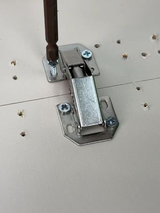 【8套装送螺丝】加厚桥型青蛙铰链液压阻尼弹子免开孔开槽橱柜合页