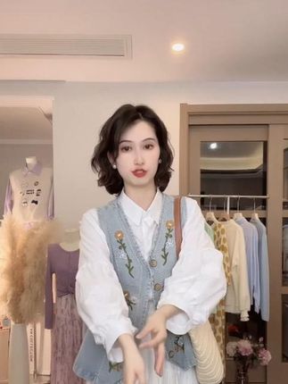 七分泡泡袖女装衬衫女设计感小众衬衫小个子上衣z#衬衫