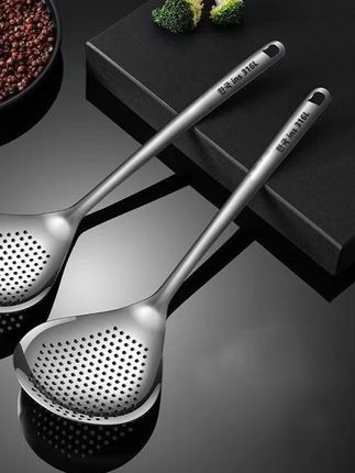 干花椒肉条,平时做饭的时候捞个青菜,饺子,面条,豆子,花生,油炸沥油都好用#漏勺 #过滤勺 #滤油勺 #316不锈钢漏勺 #不锈钢漏勺